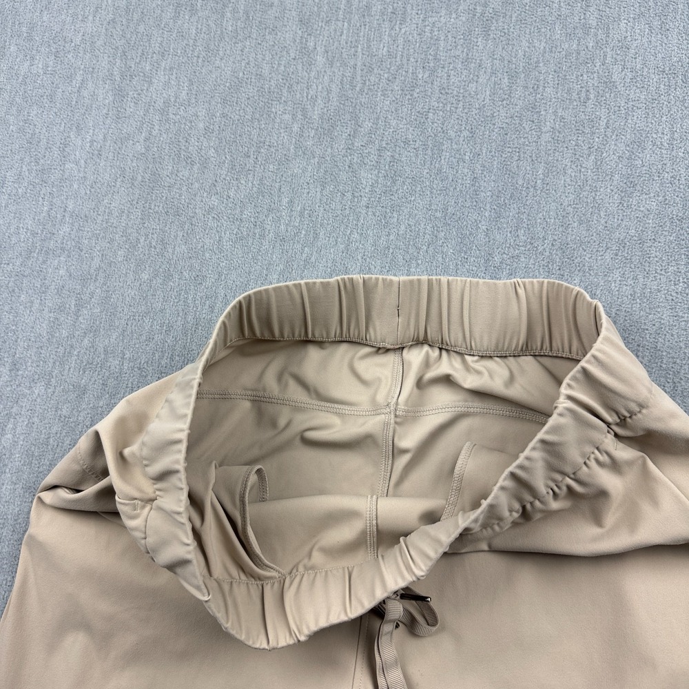 Lululemon Pants Womens 30 Beige Stretch Crop 23" Elastic‎ Waist Wide Leg Comfort - Picture 3 of 12